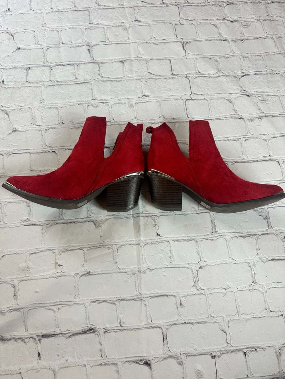 Journee Collection Issla Side Slit Block Heel Western Booties - Picture 10 of 10